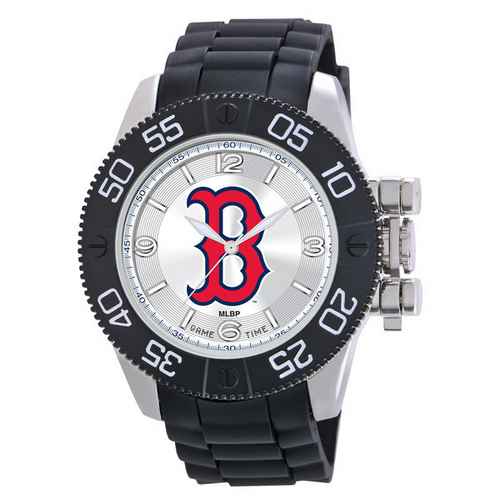 Boston Red Sox Men's Scratch Resistant Beast Watch - B Logo - Click Image to Close