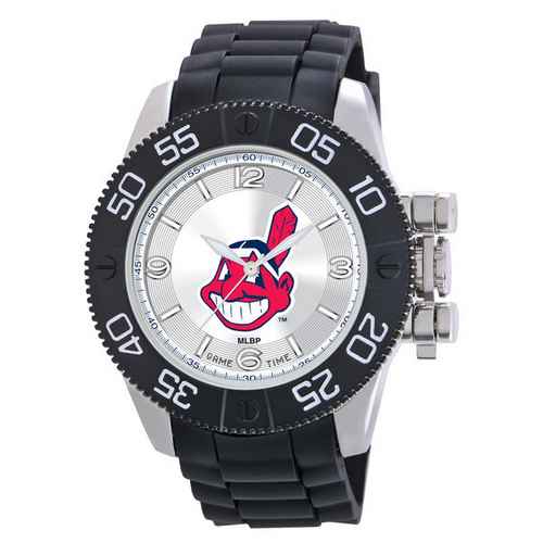 Cleveland Indians Men's Scratch Resistant Beast Watch - Click Image to Close