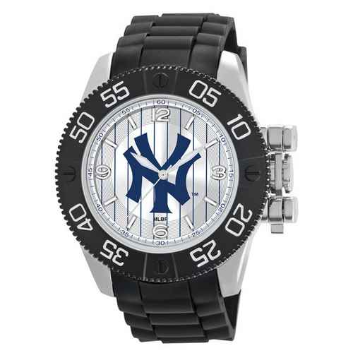 New York Yankees Men's Scratch Resistant Beast Watch - Pinstripe - Click Image to Close