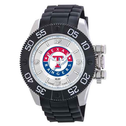 Texas Rangers Men's Scratch Resistant Beast Watch - Click Image to Close