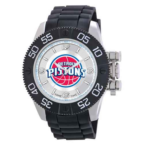 Detroit Pistons Men's Scratch Resistant Beast Watch - Click Image to Close