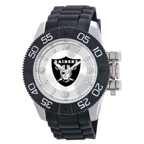 Oakland Raiders Men's Scratch Resistant Beast Watch - Click Image to Close