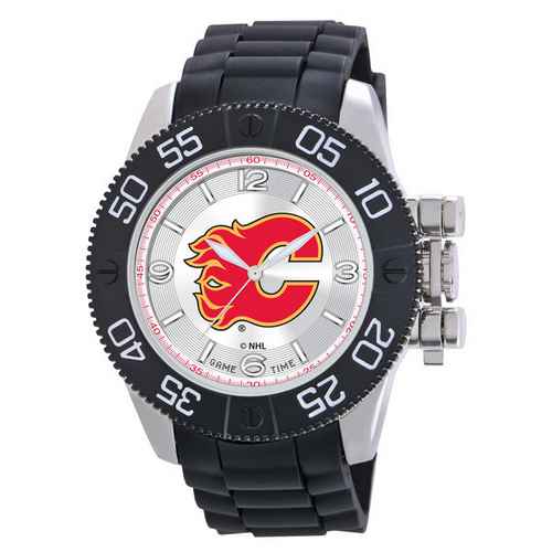 Calgary Flames Men's Scratch Resistant Beast Watch - Click Image to Close