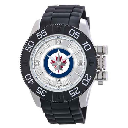 Winnipeg Jets Men's Scratch Resistant Beast Watch - Click Image to Close