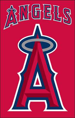 Los Angeles Angels 44" x 28" Applique Banner Flag - Click Image to Close