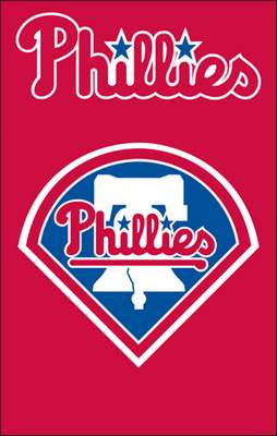 Philadelphia Phillies 44" x 28" Applique Banner Flag - Click Image to Close