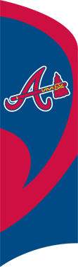 Atlanta Braves Tall Team Flag with pole - Click Image to Close