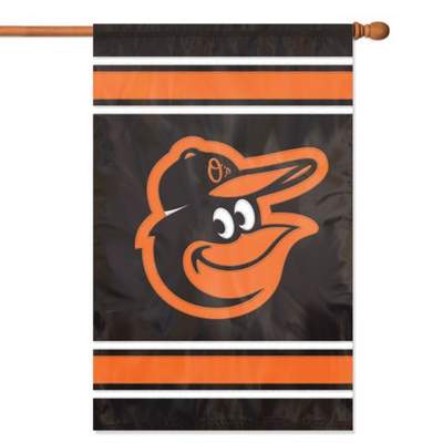 Baltimore Orioles 44" x 28" Applique Banner Flag - Click Image to Close