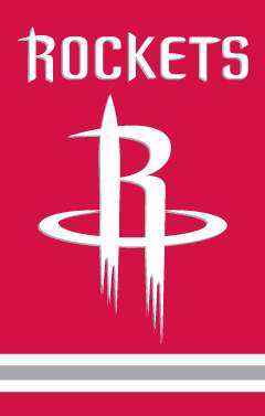 Houston Rockets 44" x 28" Applique Banner Flag - Click Image to Close