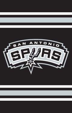 San Antonio Spurs 44" x 28" Applique Banner Flag - Click Image to Close