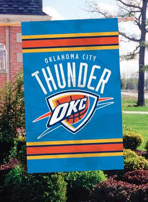 Oklahoma City Thunder 44" x 28" Applique Banner Flag - Click Image to Close