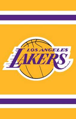 Los Angeles Lakers 44" x 28" Applique Banner Flag - Click Image to Close
