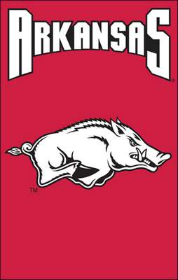 University of Arkansas 44" x 28" Applique Banner Flag - Click Image to Close