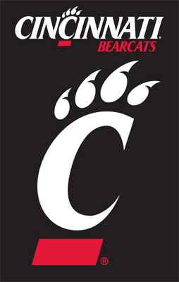 University of Cincinnati 44" x 28" Applique Banner Flag - Click Image to Close