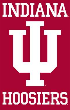Indiana University 44" x 28" Applique Banner Flag - Click Image to Close