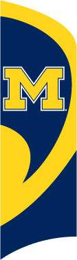 University of Michigan Tall Team Flag with pole - Click Image to Close