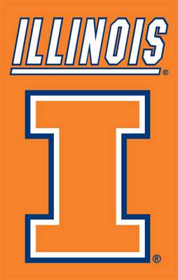 University of Illinois 44" x 28" Applique Banner Flag - Click Image to Close