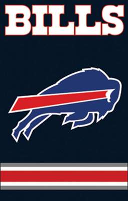 Buffalo Bills 44" x 28" Applique Banner Flag - Click Image to Close
