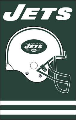 New York Jets 44" x 28" Applique Banner Flag - Click Image to Close