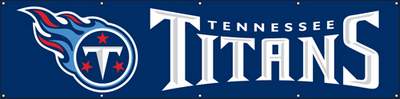 Tennessee Titans Giant 8' X 2' Nylon Banner - Click Image to Close