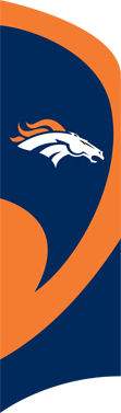 Denver Broncos Tall Team Flag with pole - Click Image to Close