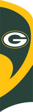 Green Bay Packers Tall Team Flag with pole - Click Image to Close