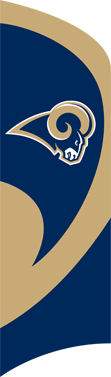 St Louis Rams Tall Team Flag with pole - Click Image to Close