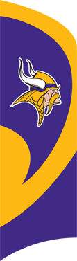 Minnesota Vikings Tall Team Flag with pole - Click Image to Close