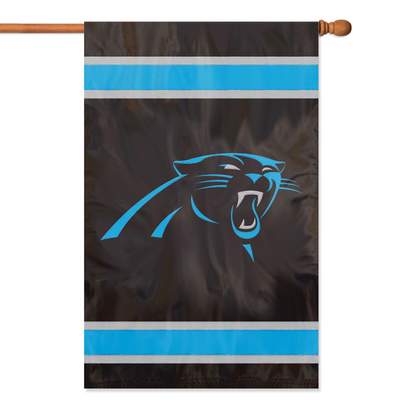 Carolina Panthers 44" x 28" Applique Banner Flag - Click Image to Close