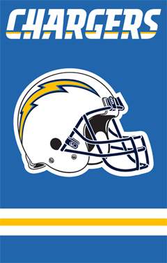San Diego Chargers 44" x 28" Applique Banner Flag - Click Image to Close