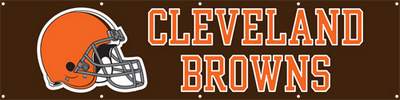 Cleveland Browns Giant 8' X 2' Nylon Banner - Click Image to Close