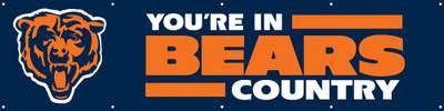 Chicago Bears Giant 8' X 2' Nylon Banner - Click Image to Close