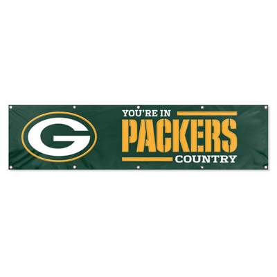 Green Bay Packers Giant 8' X 2' Nylon Banner - Click Image to Close