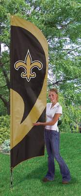 New Orleans Saints Tall Team Flag with pole - Click Image to Close