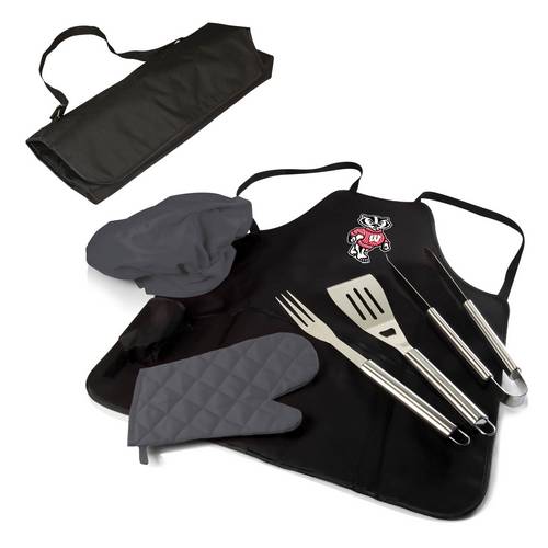 University of Wisconsin BBQ Apron Tote Pro - Click Image to Close
