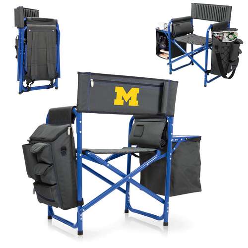 University of Michigan Wolverines Fusion Chair - Blue - Click Image to Close