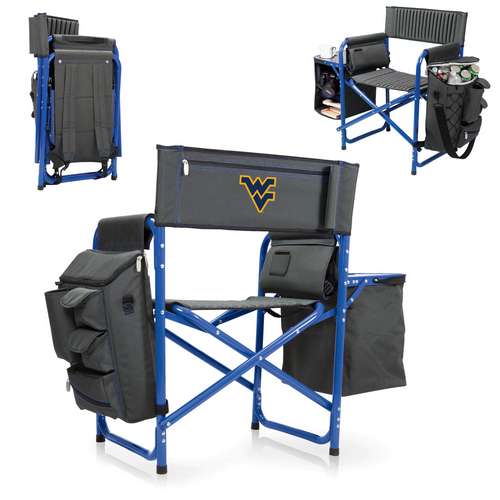 West Virginia University Mountaineers Fusion Chair - Blue - Click Image to Close