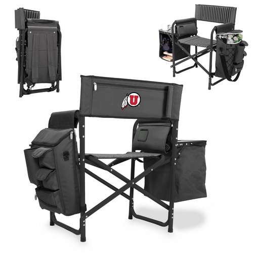 University of Utah Utes Fusion Chair - Black - Click Image to Close