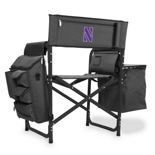 Northwestern University Wildcats Fusion Chair - Black - Click Image to Close