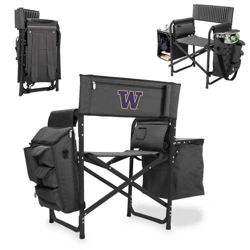 University of Washington Huskies Fusion Chair - Black - Click Image to Close