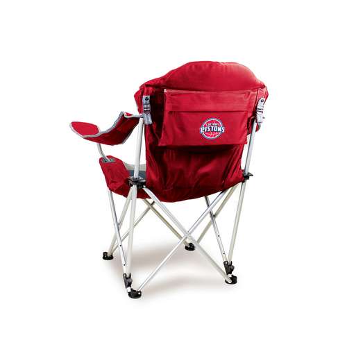 Detroit Pistons Reclining Camp Chair - Red - Click Image to Close