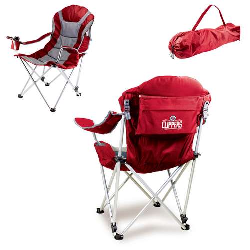 Los Angeles Clippers Reclining Camp Chair - Red - Click Image to Close