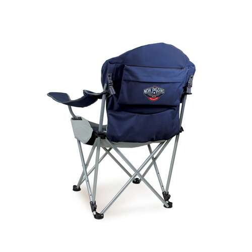 New Orleans Pelicans Reclining Camp Chair - Navy Blue - Click Image to Close