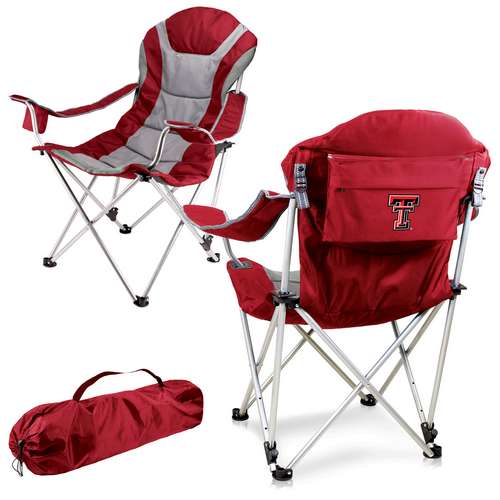 Texas Tech University Reclining Camp Chair - Red - Click Image to Close