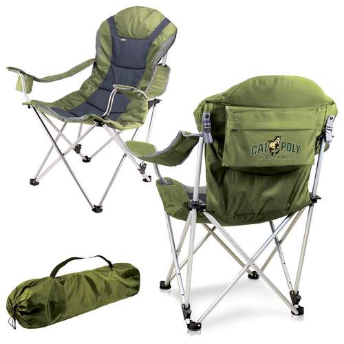 Cal Poly Mustangs Reclining Camp Chair - Sage - Click Image to Close