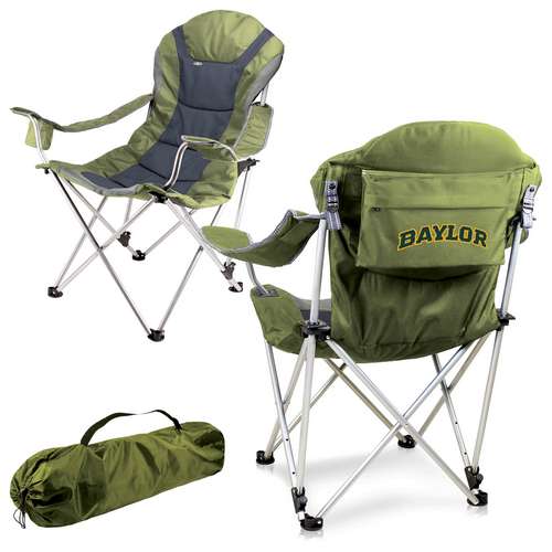 Baylor University Reclining Camp Chair - Sage - Click Image to Close