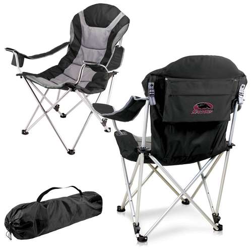 Southern Illinois University Reclining Camp Chair - Black - Click Image to Close