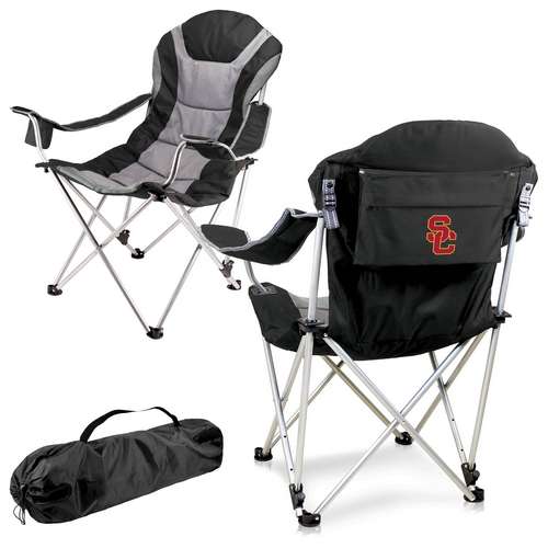 University of Southern California Reclining Camp Chair - Black - Click Image to Close
