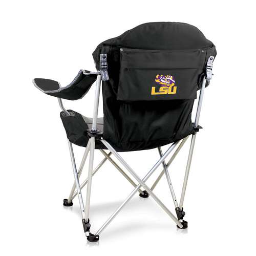 Louisiana State University Reclining Camp Chair - Black - Click Image to Close