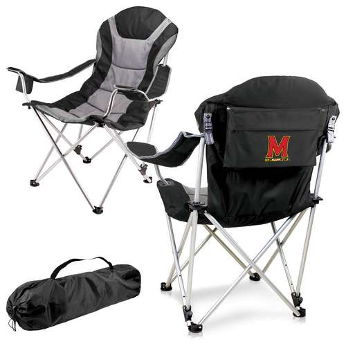 University of Maryland Reclining Camp Chair - Black - Click Image to Close
